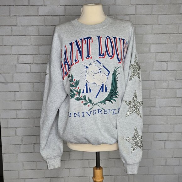 Furst Of A Kind Saint Louis University Vintage Upcycled Crewneck Billiken - Picture 3 of 7